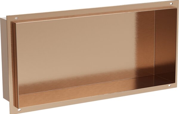 Mexen X-Wall-NR, raft încastrat fără flanșă 45 x 20 cm, cupru mat - 19C1452010