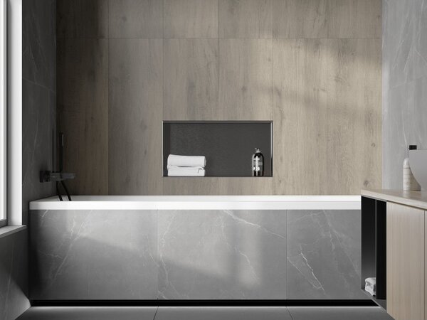 Mexen X-Wall-NR, raft încastrat fără flanșă 60 x 30 cm, grafit mat - 19E1603010
