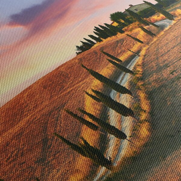 Tablou - Casa pe deal Toscana, Italia (70x50 cm)