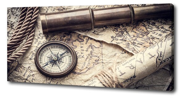 Print pe canvas Compass Harta lupei