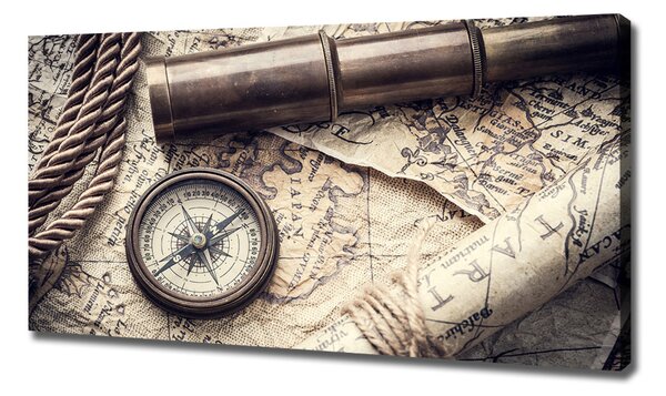 Print pe canvas Compass Harta lupei
