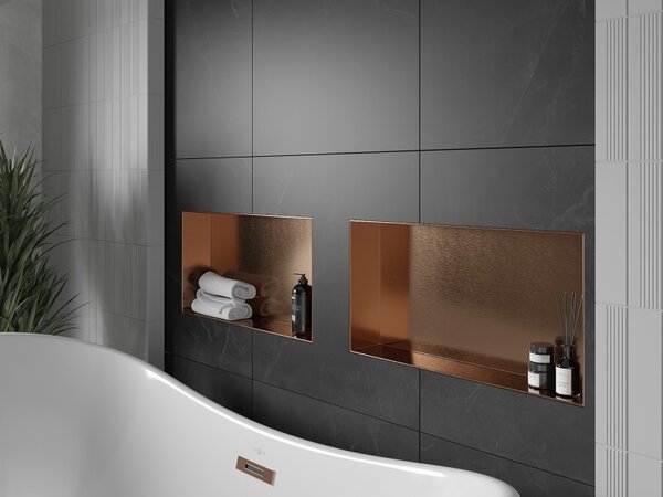 Mexen X-Wall-NR, raft încastrat, cupru mat, 19C1603010