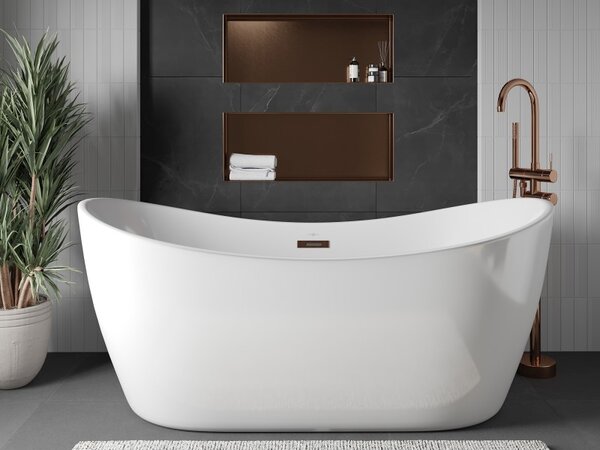 Mexen X-Wall-NR, raft încastrat fără flanșă 75 x 30 cm, cupru mat - 19C1753010
