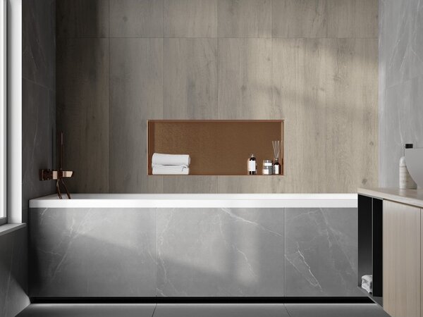 Mexen X-Wall-NR, raft încastrat fără flanșă 75 x 30 cm, cupru mat - 19C1753010