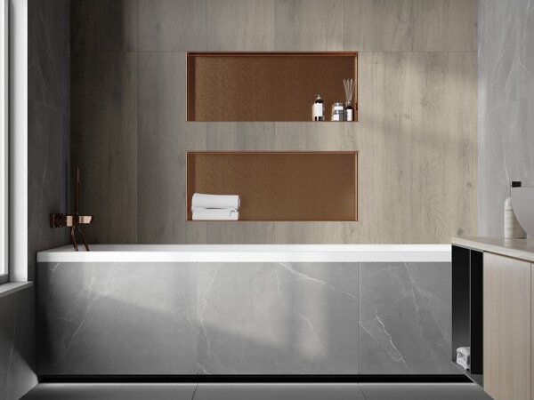 Mexen X-Wall-NR, raft încastrat fără flanșă 75 x 30 cm, cupru mat - 19C1753010