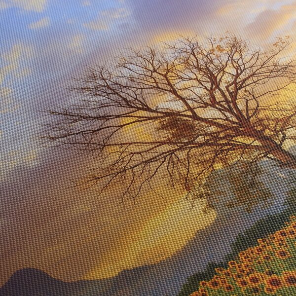 Tablou - Peisaj cu floarea soarelui (70x50 cm)