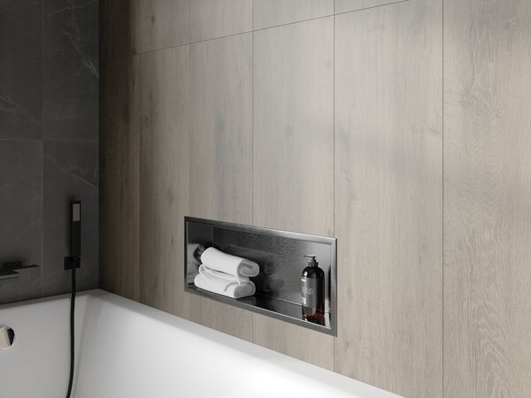 Mexen X-Wall-R, raft încastrat cu flanșă 60 x 20 cm, grafit mat - 19E0602010