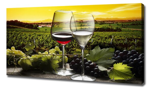 Pictură pe pânză Vin și struguri