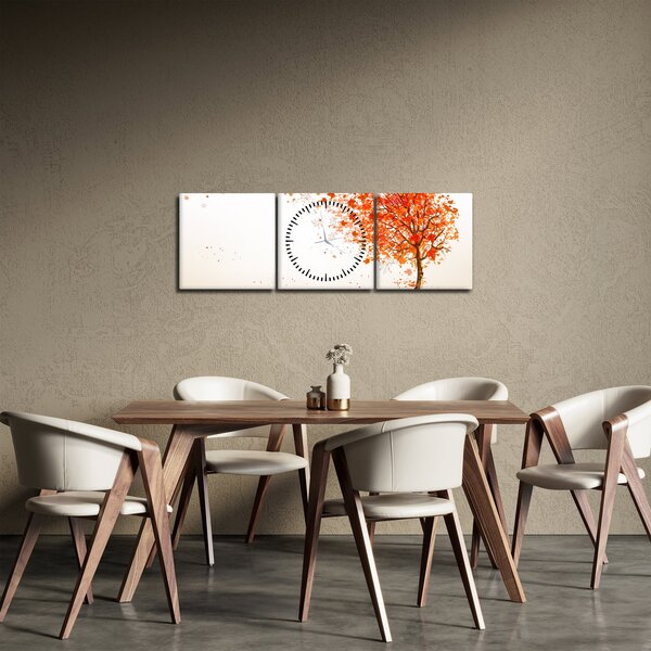 Tablou - Copac în vâmnt (cu ceas) (90x30 cm)