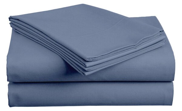 Cearsaf din bumbac LUX albastru inchis 140x240 cm