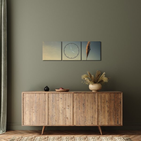 Tablou - Iarba (cu ceas) (90x30 cm)