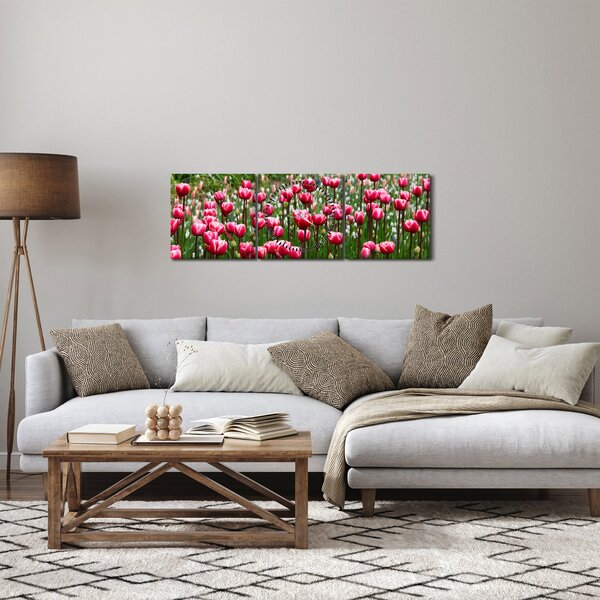 Tablou - Lalele (cu ceas) (90x30 cm)