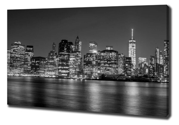 Tablouri tipărite pe pânză Manhattan pe timp de noapte