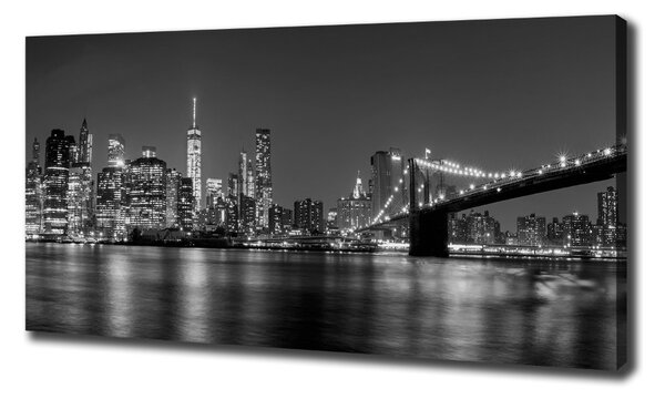 Tablouri tipărite pe pânză Manhattan pe timp de noapte