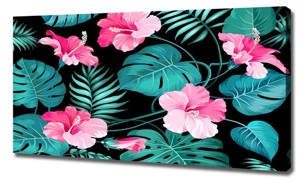 Pictură pe pânză flori tropicale