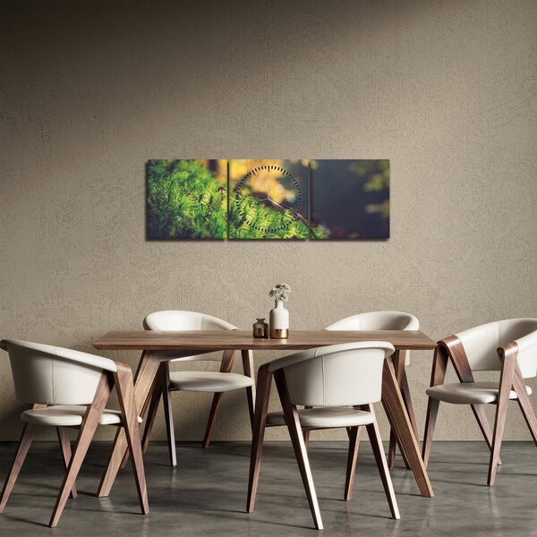 Tablou - Ciupercă și muschi (cu ceas) (90x30 cm)