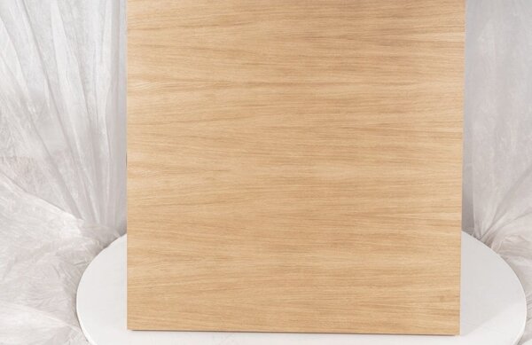 OFERTA Masa de sufragerie neagra cu blat decor stejar PURO 70x70 II calitate
