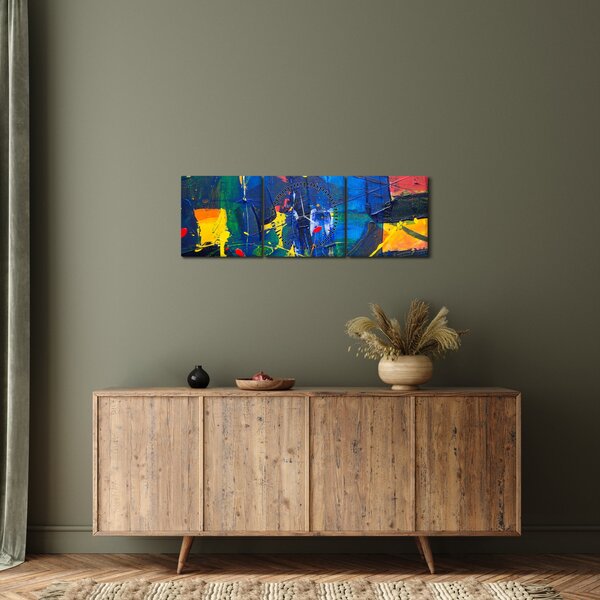Tablou - Abstract (cu ceas) (90x30 cm)
