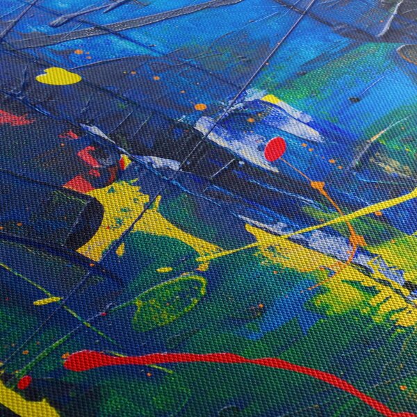 Tablou - Abstract (cu ceas) (90x30 cm)