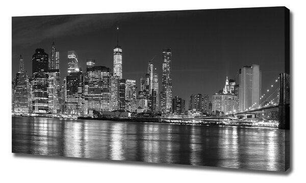 Tablouri tipărite pe pânză Manhattan pe timp de noapte