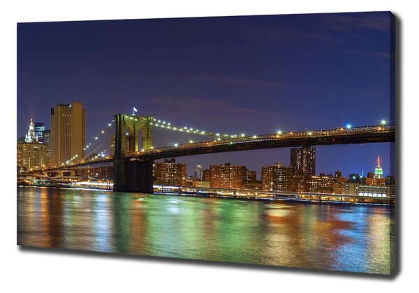 Pictură pe pânză Manhattan pe timp de noapte