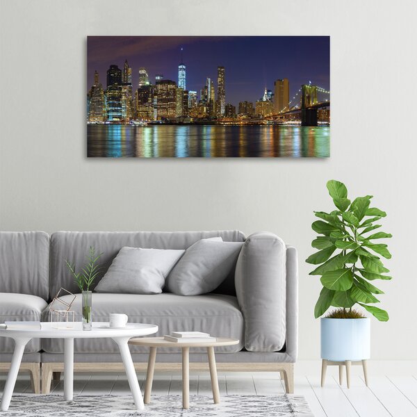 Pictură pe pânză Manhattan pe timp de noapte