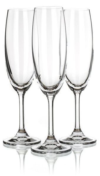 Set pahare şampanie Banquet Crystal Leona 210 ml, 6 buc