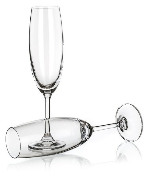 Set pahare şampanie Banquet Crystal Leona 210 ml, 6 buc