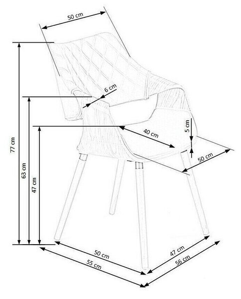 Scaun Houston 720, Bej, Nuca, 77x56x55cm, 9 kg
