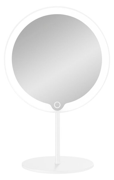 Oglindă cosmetică cu iluminare din spate cu LED Blomus Modo, alb