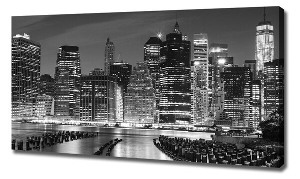 Imprimare tablou canvas Manhattan pe timp de noapte