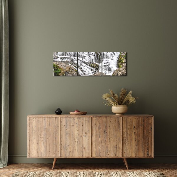Tablou - Cascade (cu ceas) (90x30 cm)