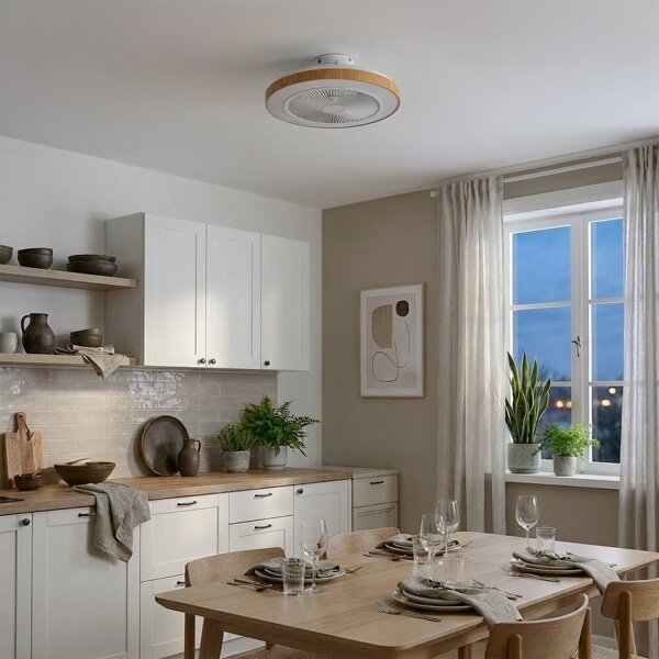 BRILAGI - Ventilator de tavan cu LED reglabil LED/38W/230V 50 cm alb/maro + telecomandă