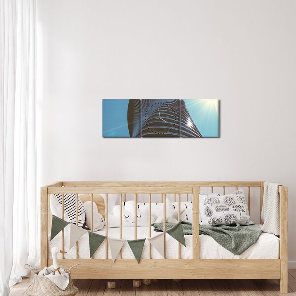 Tablou - Arhitectura (cu ceas) (90x30 cm)