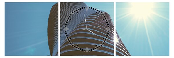 Tablou - Arhitectura (cu ceas) (90x30 cm)