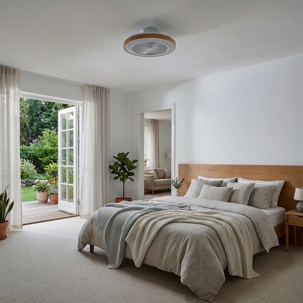 BRILAGI - Ventilator de tavan cu LED reglabil LED/38W/230V 50 cm alb/maro + telecomandă