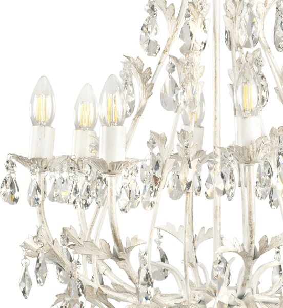ONLI - Candelabru pe lanț BOTTE 8xE14/6W/230V alb