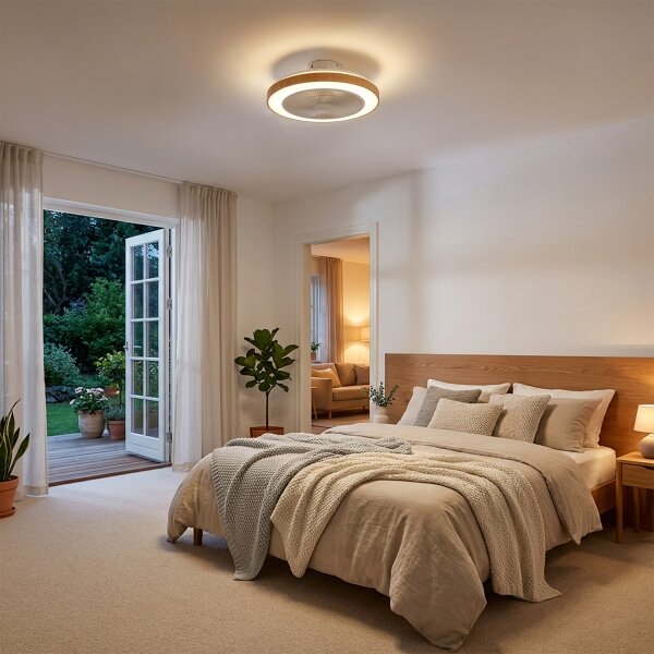 BRILAGI - Ventilator de tavan cu LED reglabil LED/38W/230V 50 cm alb/maro + telecomandă