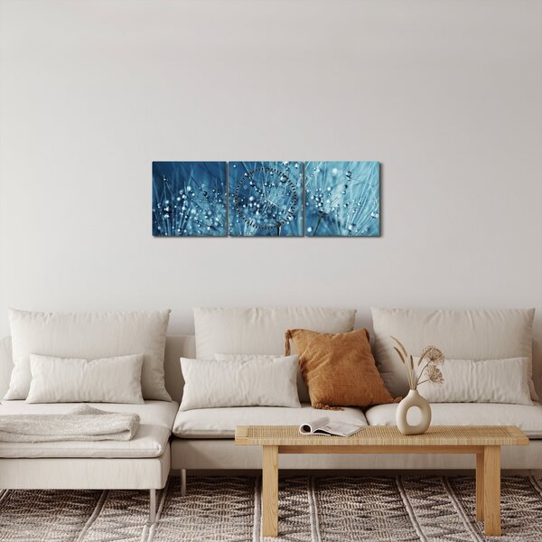 Tablou - Picături de rouă (cu ceas) (90x30 cm)