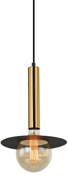 Pendul chic auriu-negru LOUIS din metal 1x40W E27
