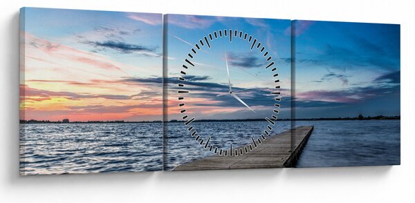 Tablou - Ponton (cu ceas) (90x30 cm)