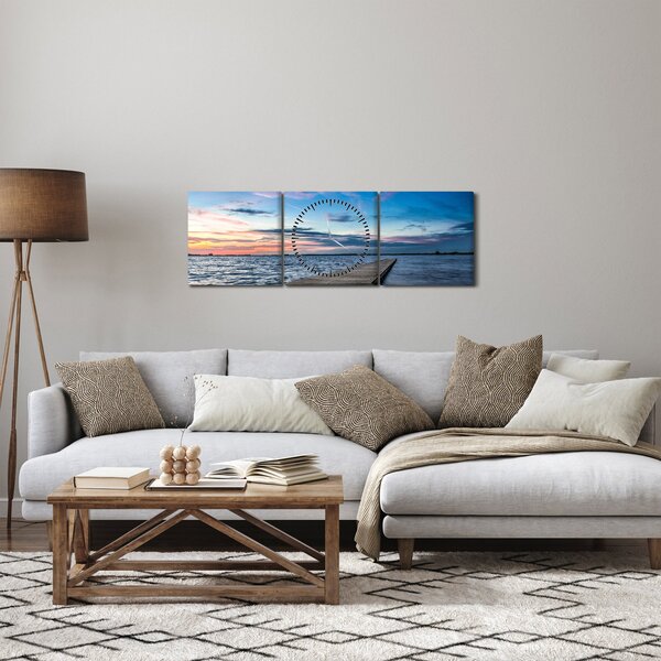 Tablou - Ponton (cu ceas) (90x30 cm)