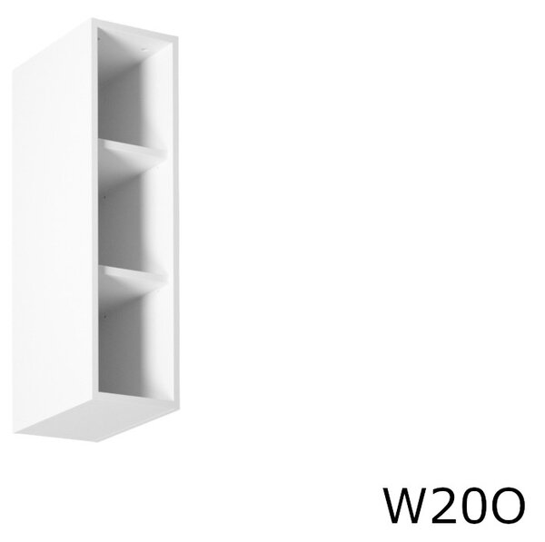 Raft bucătărie superior îngust LORIENT W20o, 20x72x30, alb/pin Andersen