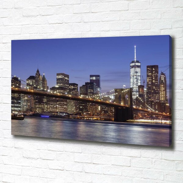 Tablou pe pânză canvas Manhattan pe timp de noapte