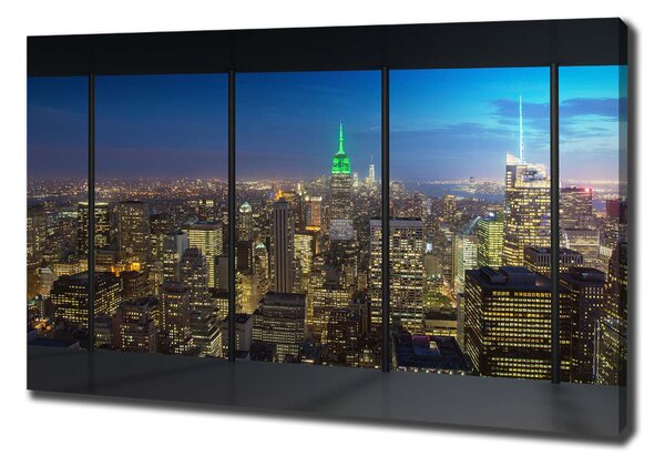 Tablou pe pânză canvas New York, pe timp de noapte