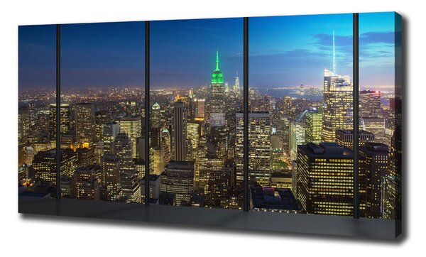 Tablou pe pânză canvas New York, pe timp de noapte