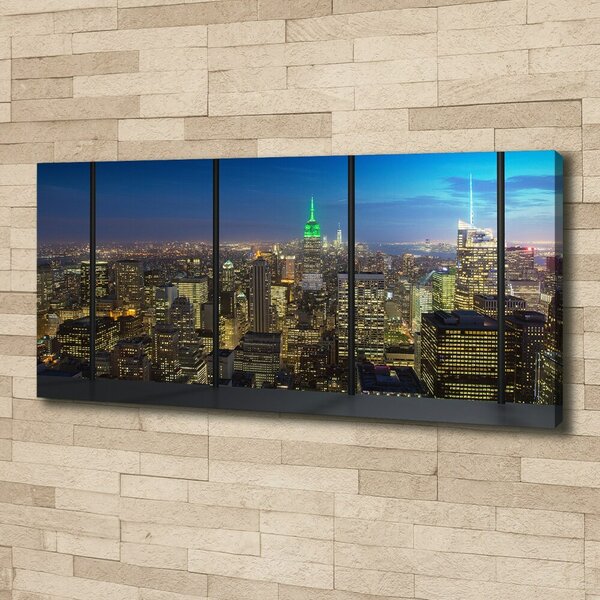 Tablou pe pânză canvas New York, pe timp de noapte
