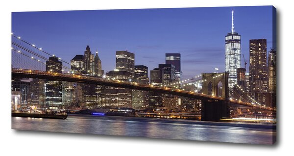 Tablou pe pânză canvas Manhattan pe timp de noapte