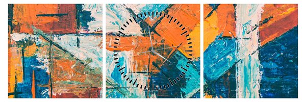 Tablou - Abstract (cu ceas) (90x30 cm)