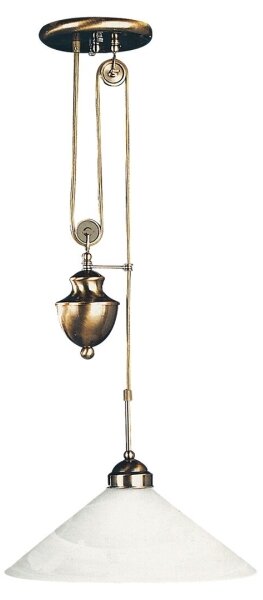 Abajur de rezervă din sticlă Rabalux MARIAN E27 d. 39 cm alb